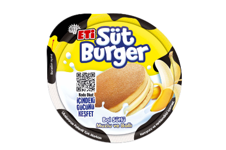 Süt Burger Sütlü Muzlu Krema Dolgulu Ballı Kek