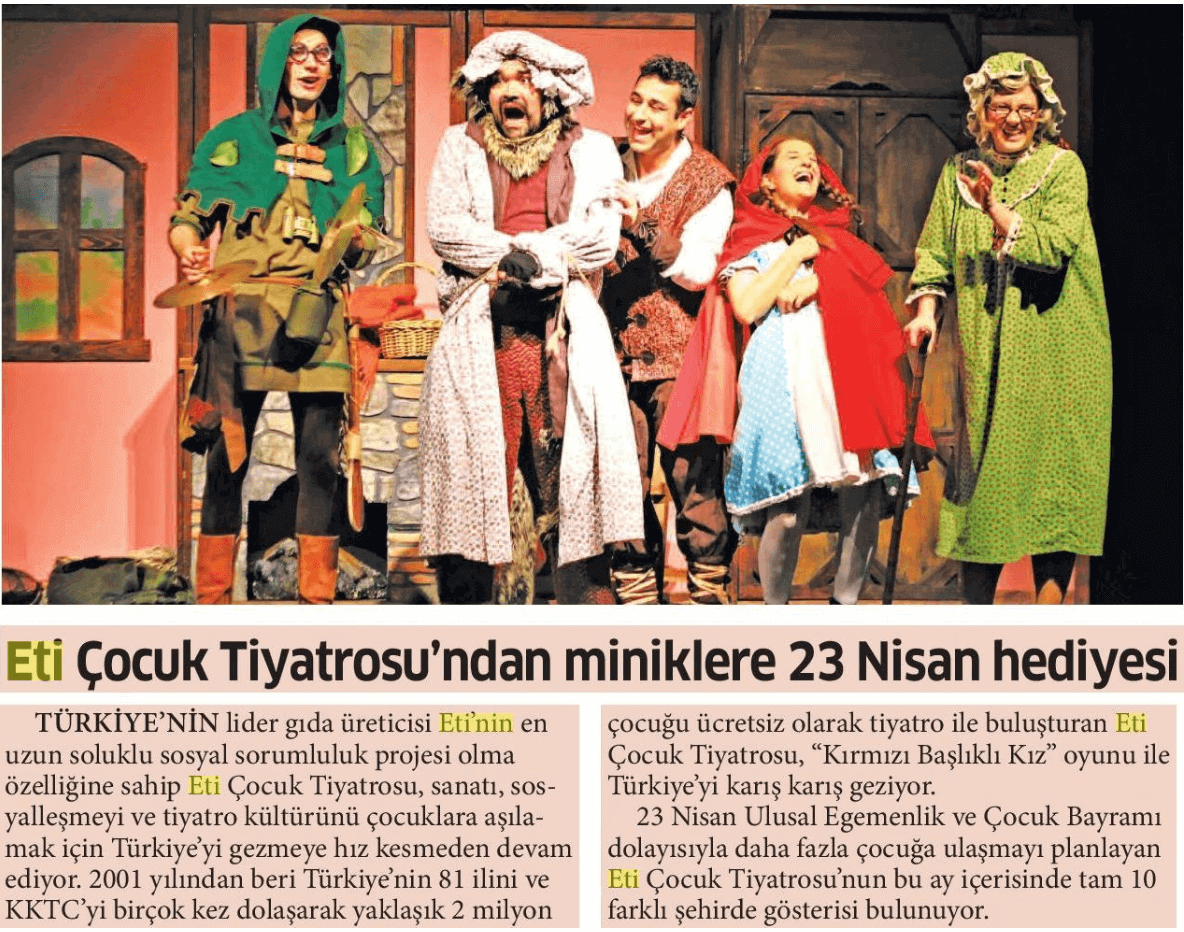 Eti Çocuk Tiyatrosundan Miniklere 23 Nisan Hediyesi