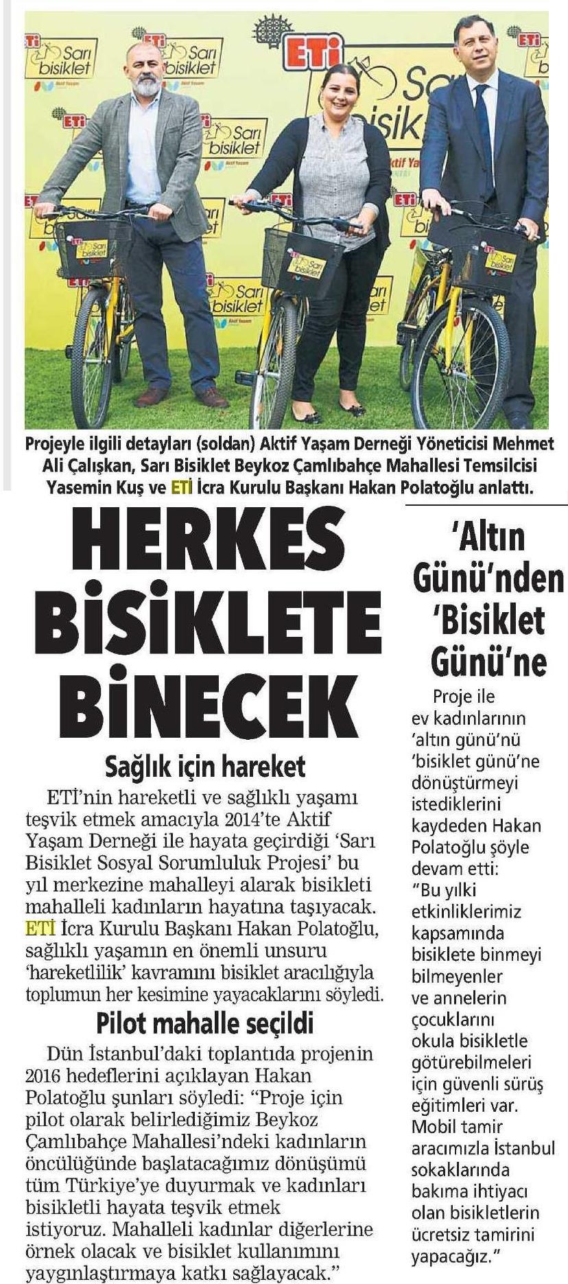 Herkes Bisiklete Binecek