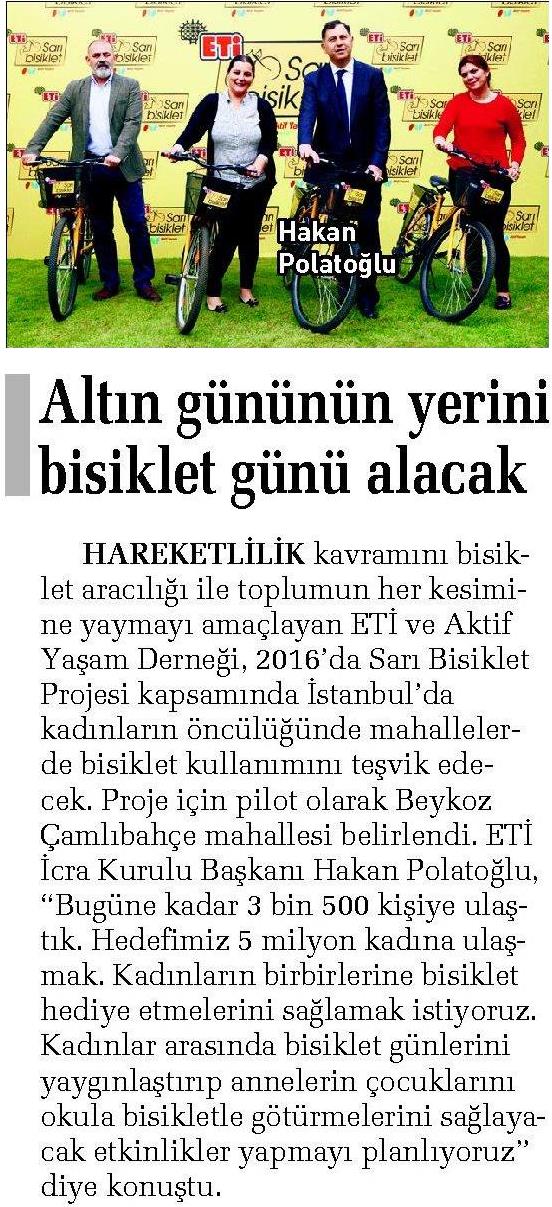 Altın Günü Bisiklet Gününe Dönüşecek