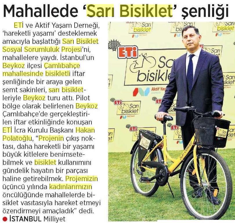 Mahallede Sarı Bisiklet Şenliği