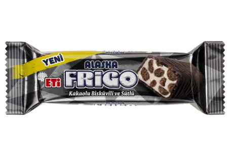 Eti Alaska Frigo Bitter Çikolata Kaplı Kakaolu Bisküvili Sütlü Soğuk Tatlı Bar