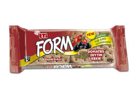 Form Domates, Zeytin ve Kekikli Kepekli Bisküvi