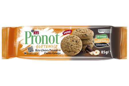 Pronot Glutensiz Bitter Çikolata Parçacıklı ve Fındıklı Kurabiye